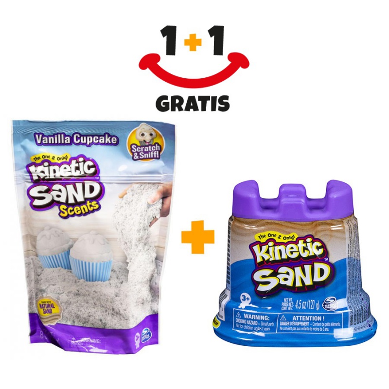 Akció 1+1 Kinetic Sand illatos folyékony homok vanília + Kinetic Sand extra tégli