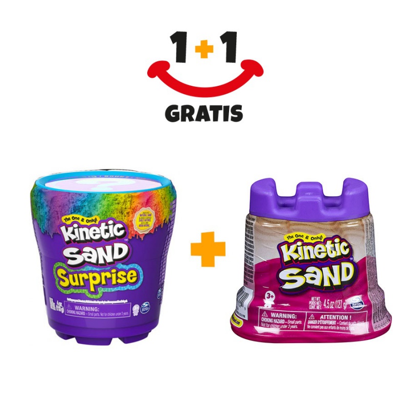 Akció 1+1 Kinetic Sand folyékony fehér homok játékkal + Kinetic Sand extra tégli folyékony homokkal